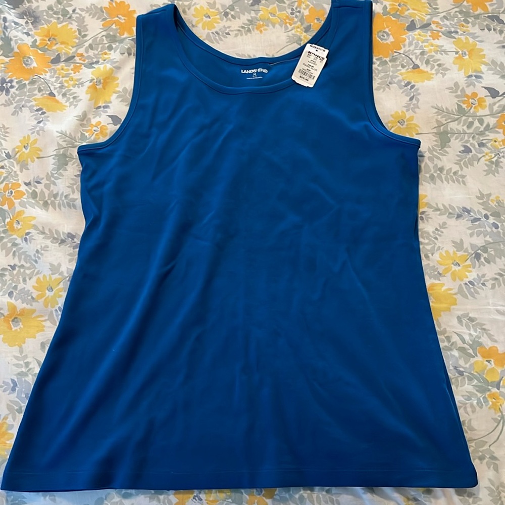 Lands end size medium 10-12 blue tank top bnwt
